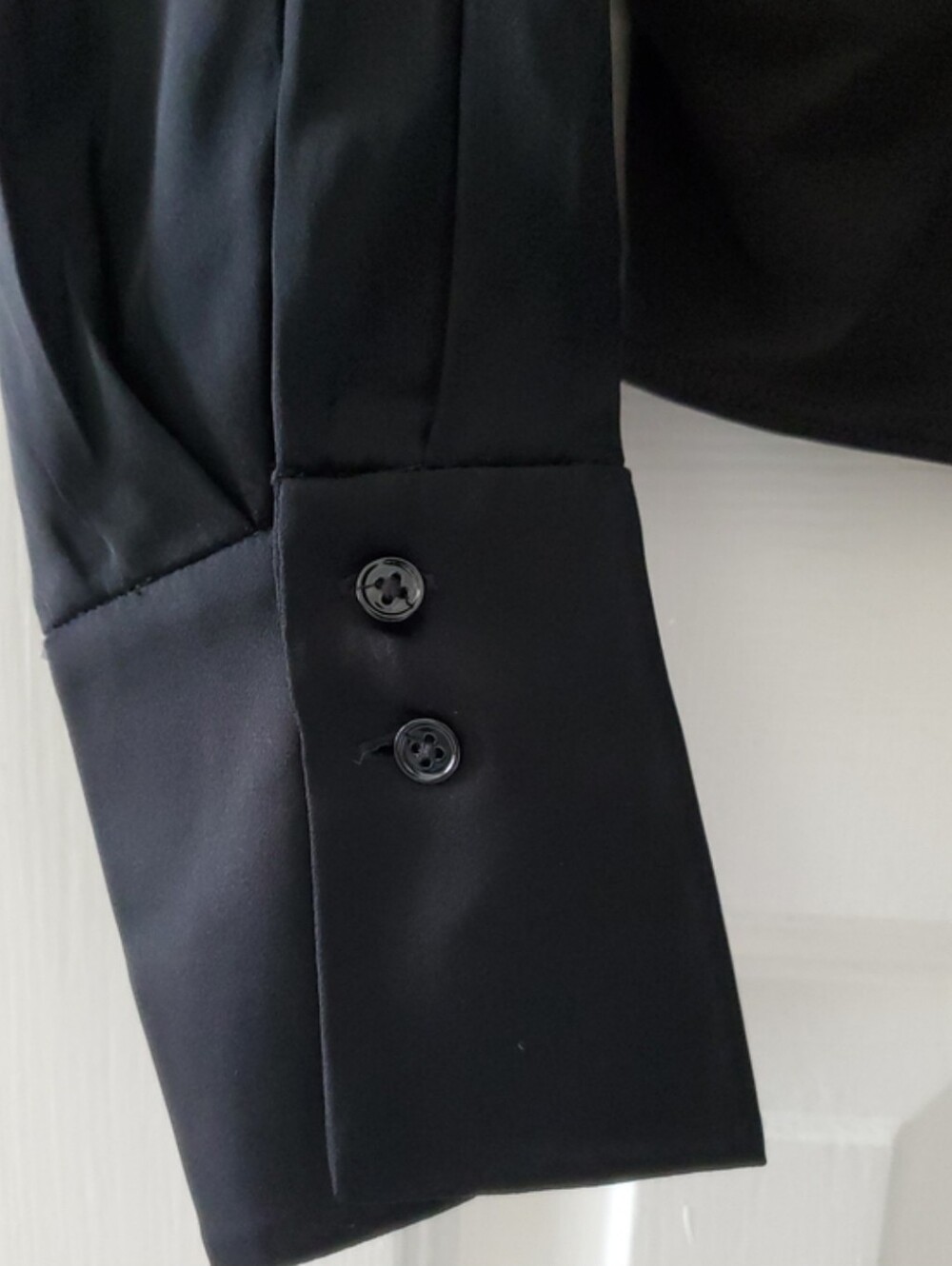 ๐ NWT Quince Washable Stretch Silk Surplice Bodysuit, Black (S) - Picture 15 of 15